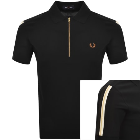 Fred Perry Tipped Tape Polo Shirt Black | Mainline Menswear us